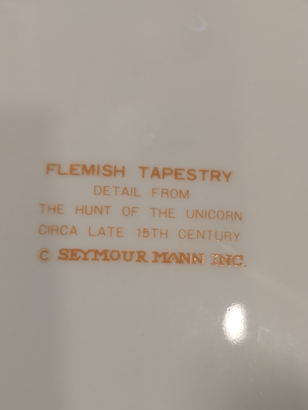 Seymour Mann Flemish Tapestry 7.5" Plate Collection 1977 The Hunt Of The Unicorn - Picture 4 of 4